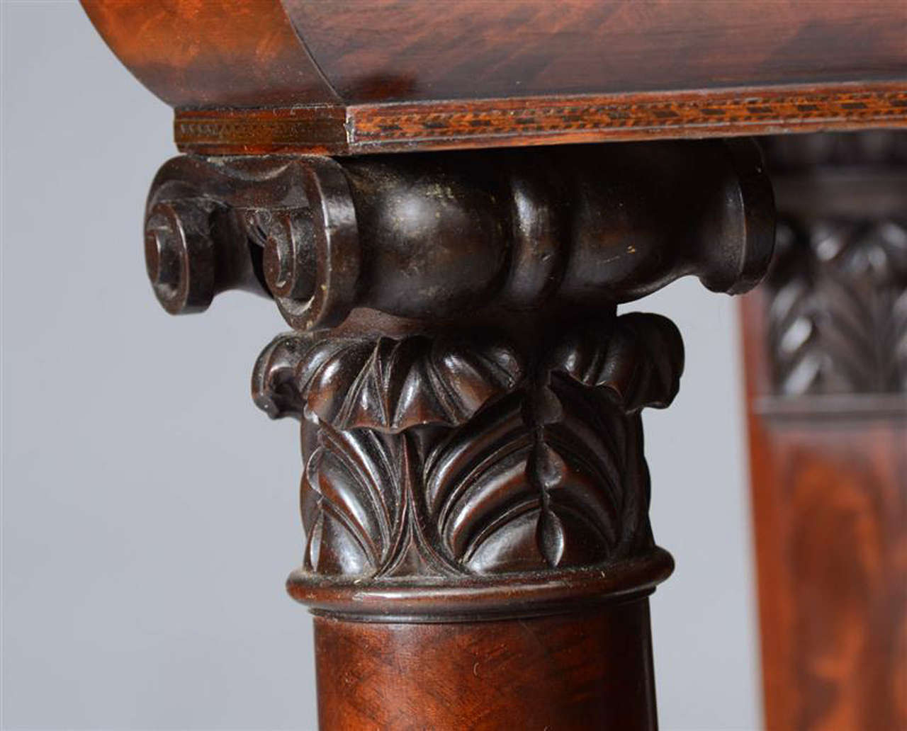 American Empire Carved Mahogany Pier Table In Excellent Condition In Hudson, NY